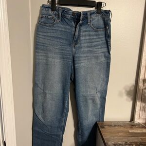 High Rise Mom Blue Denim Jeans